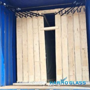 Green Grey Blue Back Painted Customized Size Aluminium Mirror Glass