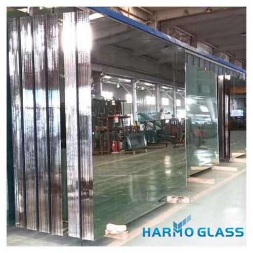 Green Grey Blue Back Painted Customized Size Aluminium Mirror Glass