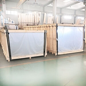 Green Grey Blue Back Painted Customized Size Aluminium Mirror Glass